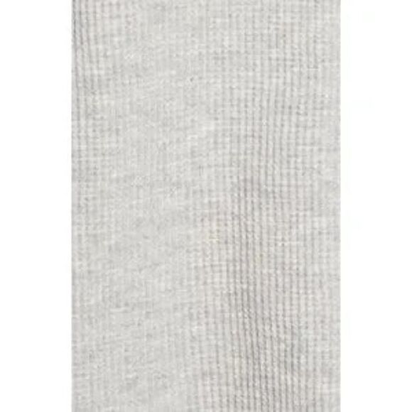 Split Neck Thermal Crop Top light heather grey long sleeve - Picture 3 of 5